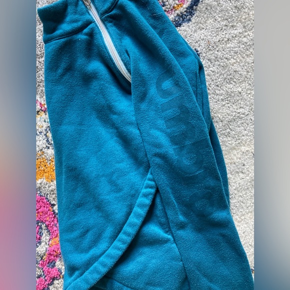 Umbro Teal Girls 6 Half Zip Sweatshirt - Picture 4 of 5